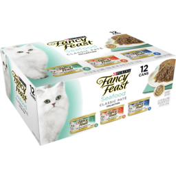 Photo of Fancy Feast Adult Classic Seafood Patè Collection Wet Cat Food 12x85g