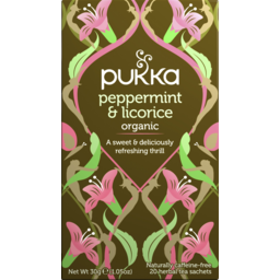 Photo of Pukka Organic Peppermint & Licorice Tea Bags 20 Pack