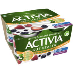 Photo of Danone Activia Probiotics No Added Sugar Mixed Berries Yoghurt 4x125g