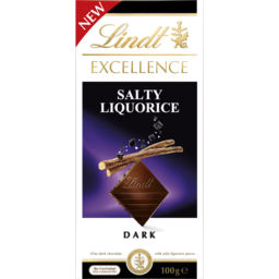 Photo of Lindt Excellence Chocolate Block Salty Liquorice