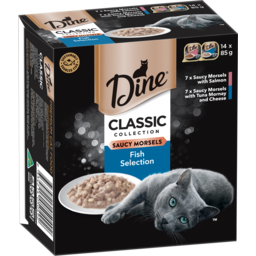 Photo of Dine Wet Cat Food Fish Selection In Sauce 14 x 85g