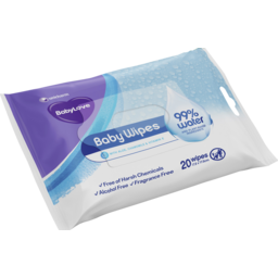 Photo of Babylovey Water Wipes, Travel Pack, 20 Pack