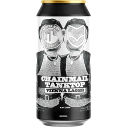 Photo of White Bay Chainmail Tanktop Vienna Lager Can 440ml