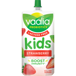 Photo of Vaalia Kids Probiotic Yoghurt Lactose Free Strawberry Pouch