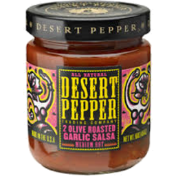 Photo of Desert Pepper Two Olive, Roasted Garlic Salsa Medium 454gm