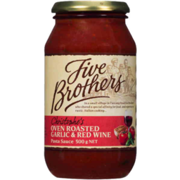 Photo of Five Brothers Pasta Sauce Roast Garlic & Red Wine 500gm