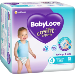 Photo of BABYLOVE COSFIT TODDLER NAPPIES 9-14 kg 18pk