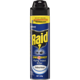 Photo of Raid One Shot Pest Odourless Flying Insect Spray Killer With Double Nozzle 320g