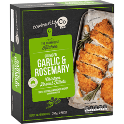 Photo of Community Co Crumbed Garlic & Rosemary Chicken Breast Fillets 350g 