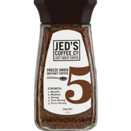 Photo of Jed's #5 Extra Strong Instant Freeze Dried Coffee Jar 100g