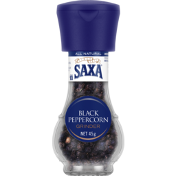 Photo of Saxa Gourmet Grinders Black Peppercorn Mill 45g