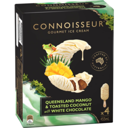 Photo of Connoisseur Gourmet Ice Cream Queensland Mango & Toasted Coconut with White Chocolate 4pk