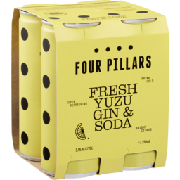Photo of Four Pillars Fresh Yuzu Gin & Soda 4pk