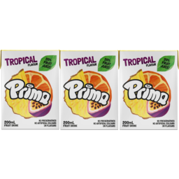 Photo of Prima Tropical Flavour Fruit Drink 6x200ml