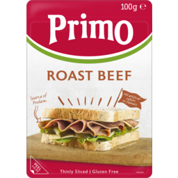 Photo of Primo Roast Beef Thinly Sliced Gluten Free 80g