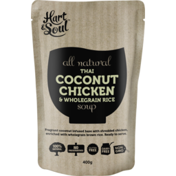 Photo of Hart & Soul All Natural Thai Coconut Chicken & Rice Soup Pouch 400g