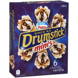 Photo of Drumstick Minis Classic Vanilla 6pk 490ml