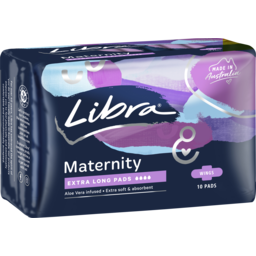 Photo of Libra Pads Maternity Aloe Vera With Wings 10 Pack