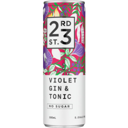 Photo of 23rd Street Violet Gin & Tonic Can 300ml 4pk