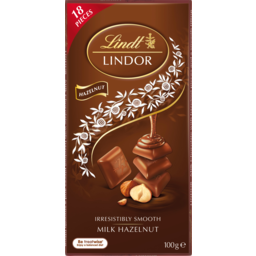 Photo of Lindt Lindor Hazelnut Milk Chocolate Block