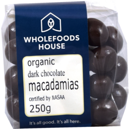 Photo of Wholefoods House Chocolate Coated Macadamia Dark 250g