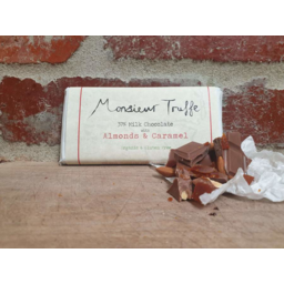Photo of Monsieur Truffe Milk 37% Chocolate with Almonds and Caramel 100g