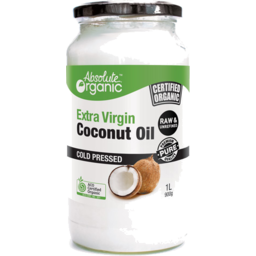 Photo of Absolute Organic Oil - Coconut - (Extra Virgin/Raw Cold Pressed)