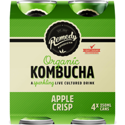 Photo of Remedy - Kombucha Apple Crisp 250ml 4 Pack