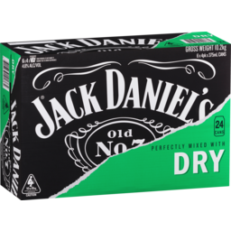 Photo of Jack Daniels & Dry Can 24x375ml