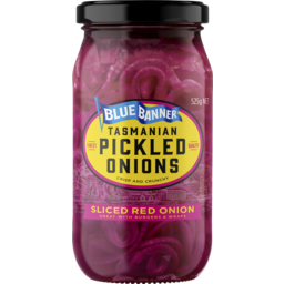 Photo of Blue Banner Tasmanian Pickled Onions Sliced Red Onion 525g 525g