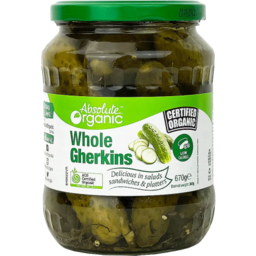Photo of Absolute Organic Gherkins Whole 670g