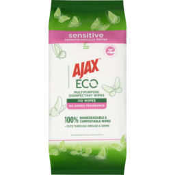Photo of Ajax Wipes Eco Fragrance Free 110pk