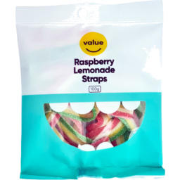 Photo of Value Raspberry Lemonade Pineapple Straps 100g
