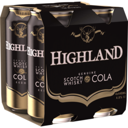 Photo of Highland Scotch Whisky & Cola 4.8% 4x440ml