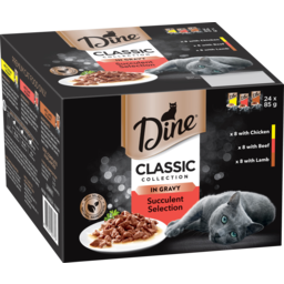 Photo of Dine Classic Collection Succulent Selection In Gravy Cat Food 24x85g