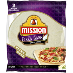 Photo of Mission Round Pizza Base Garlic 2pk 200gm