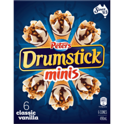 Photo of Peters Drumstick Minis Classic Vanilla Ice Creams 6 Pack
