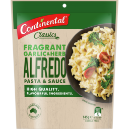 Photo of Continental Pasta & Sauce Alfredo With Garlic & Herb 145g