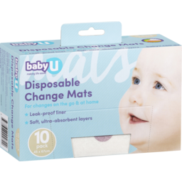 Photo of Baby U Disposable Change Mats 10 Pack