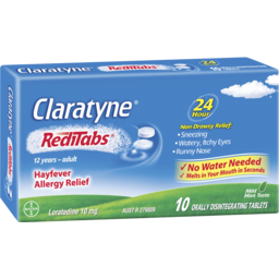 Photo of Claratyne Hayfever Allergy Relief Antihistamine Redtiabs 10 Pack