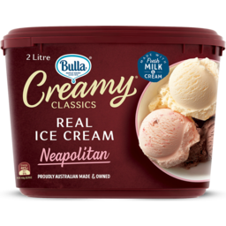 Photo of Bulla Creamy Classics Neapolitan Ice Cream 2lt