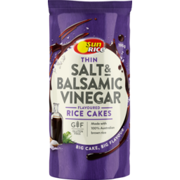 Photo of Sunrice Thin Rice Cakes Sea Salt & Balsamic Vinegar 195g