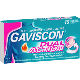 Photo of Gaviscon Tablets Dual Action 16 Pack