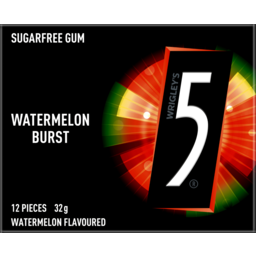 Photo of 5 Gum Watermelon Burst Sugar Free Chewing Gum | 12pc