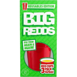 Photo of Redds Cup Reusable Red3pk425ml
