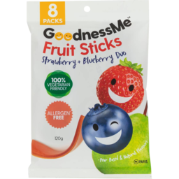Photo of Goodness Me Fruit Sticks Strawberry & Blueberry 120g