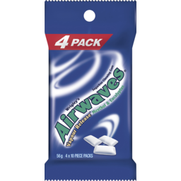 Photo of Airwaves Menthol & Eucalyptus Chewing Gum Sugar Free Multipack 4 X 10 Piece 56g