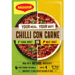 Photo of Maggi Your Meal Your Way Chilli Con Carne Recipe Base Serves 4 41g