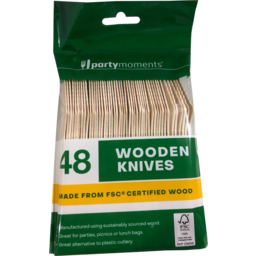 Photo of Party Moments Wooden Knives 48 Pack