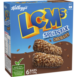 Photo of Kellogg's Lcms Split Stix Rice Bubbles Chocolatey 6 Pack 138g